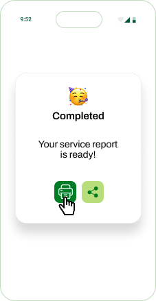 Agrotrace app showing a completed visit